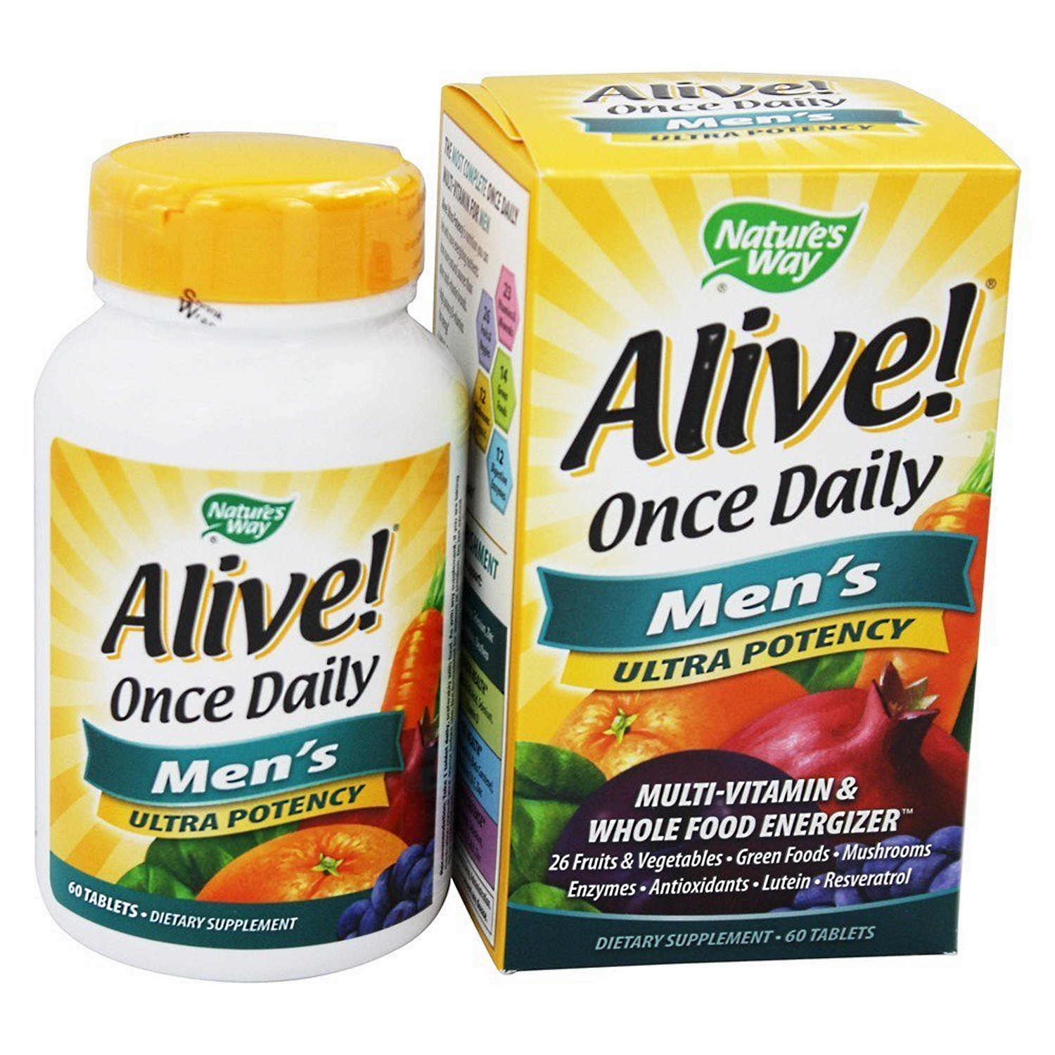Alive! (R)  Once Daily Men's Ultra Multivitamin 60 tabs